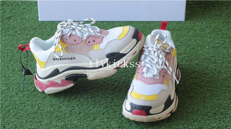 Balenciaga Triples Sneaker Pink White Yellow Women